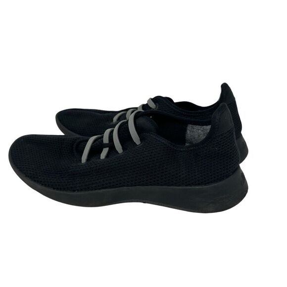Allbirds Tree Runners Shoe Mens 10 Sneaker Jet Black Sustainable Comfort - Picture 2 of 9